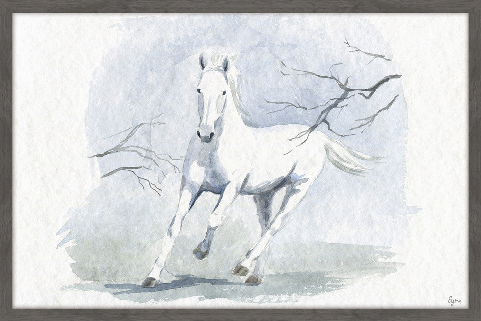 "Horse Light" Framed Painting Print, 18"x12"