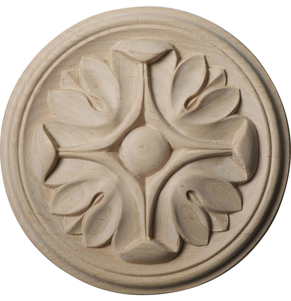 5"W x 5"H x 3/4"P Raymond Rosette, Cherry
