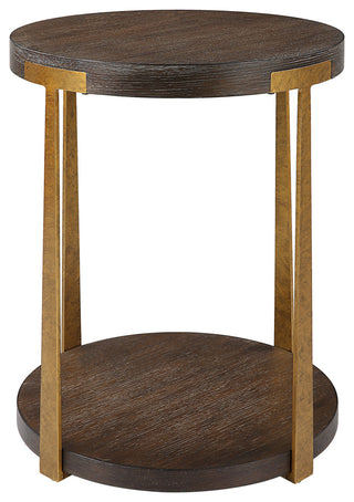 Uttermost Palisade Round Wood Side Table