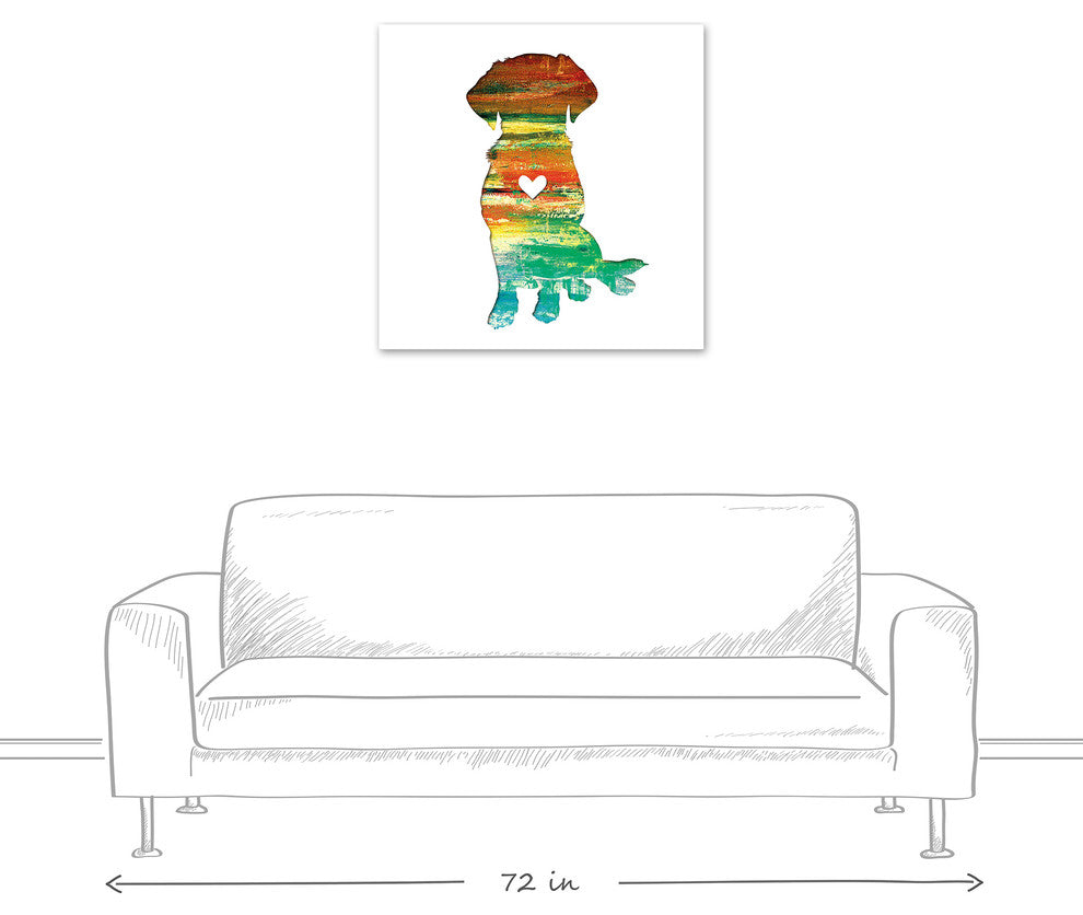 Designs Direct Creative Group Paint Silhouette Lab 30x30 Canvas Wall Art