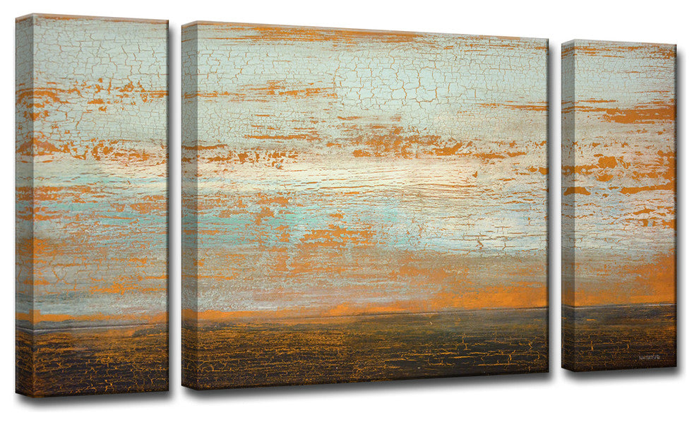 Ready2HangArt 3 Piece Wall Art Set 'Desert Flats' by Norman Wyatt, 30"x60"