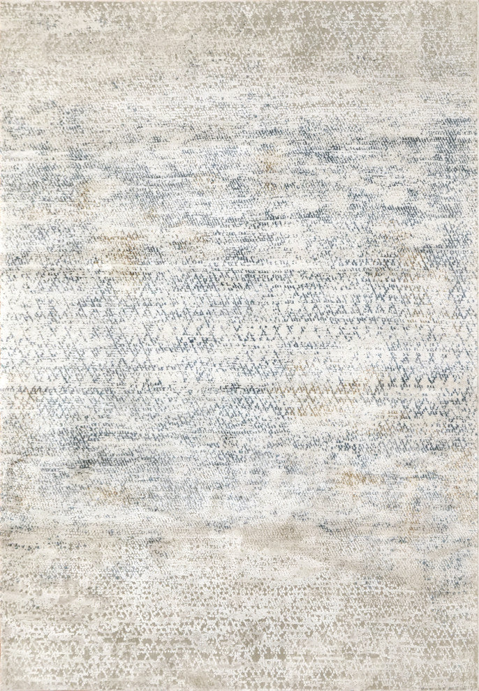 Torino Ivory And Blue Area Rug, 7.10''x10.10''