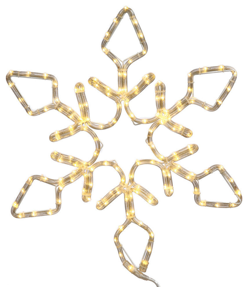 Vickerman 24" LED 130 Light Diamond Snowflake, Pure White