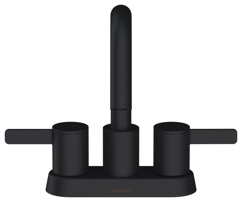 Amalfi Two Handle Centerset Lavatory Faucet Chrome, Satin Black