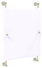 Carolina Crystal Frameless Rail Mounted Mirror, Polished Nickel
