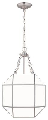 Morrison Small Three Light Lantern, Brushed Nickel