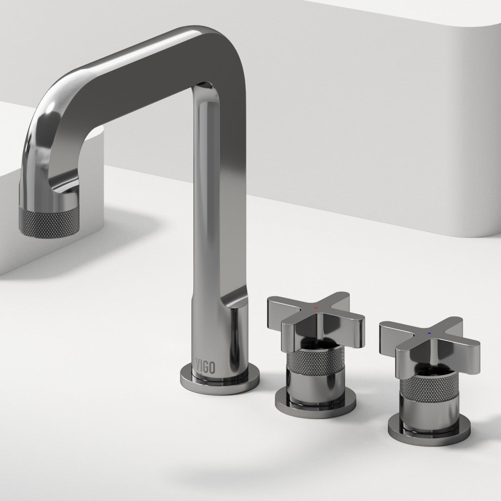 VIGO Wythe 9" H 2-Handle Widespread Bathroom Faucet, Chrome