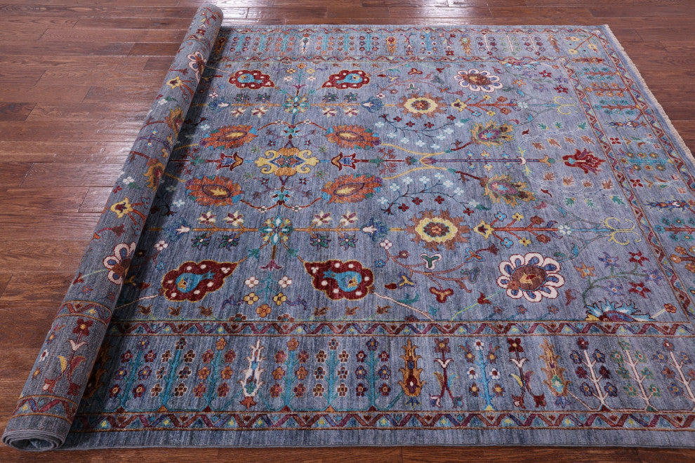 Hand Knotted Persian Tabriz Wool Rug 6' 10" X 9' 9" Q9823