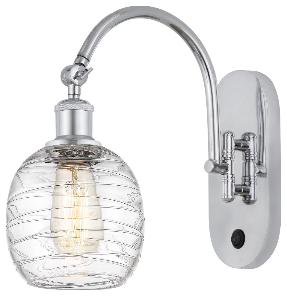 Innovations 518-1W-PC-G1013-LED Belfast 1 Light 5.3" Sconce, Polished Chrome