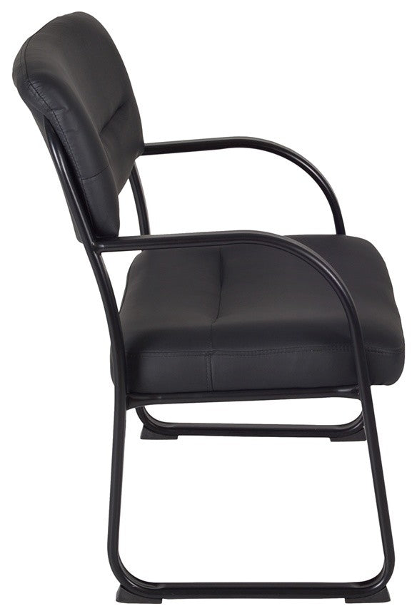 Crusoe Big And Tall Side Chair, Black