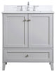 Sadie 30" Single Bathroom Vanity, Gray With Backsplash