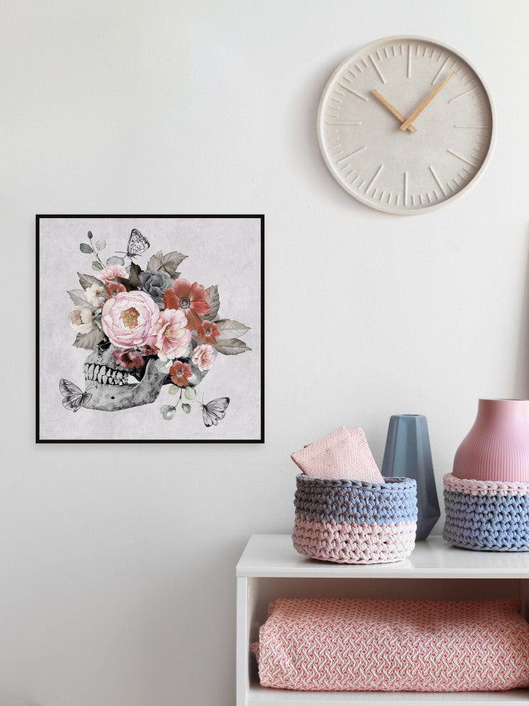 "Past Possessions" Floater Framed Painting Print on Canvas, 18x18