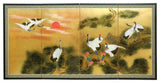 36" Gold Leaf Sunset Cranes