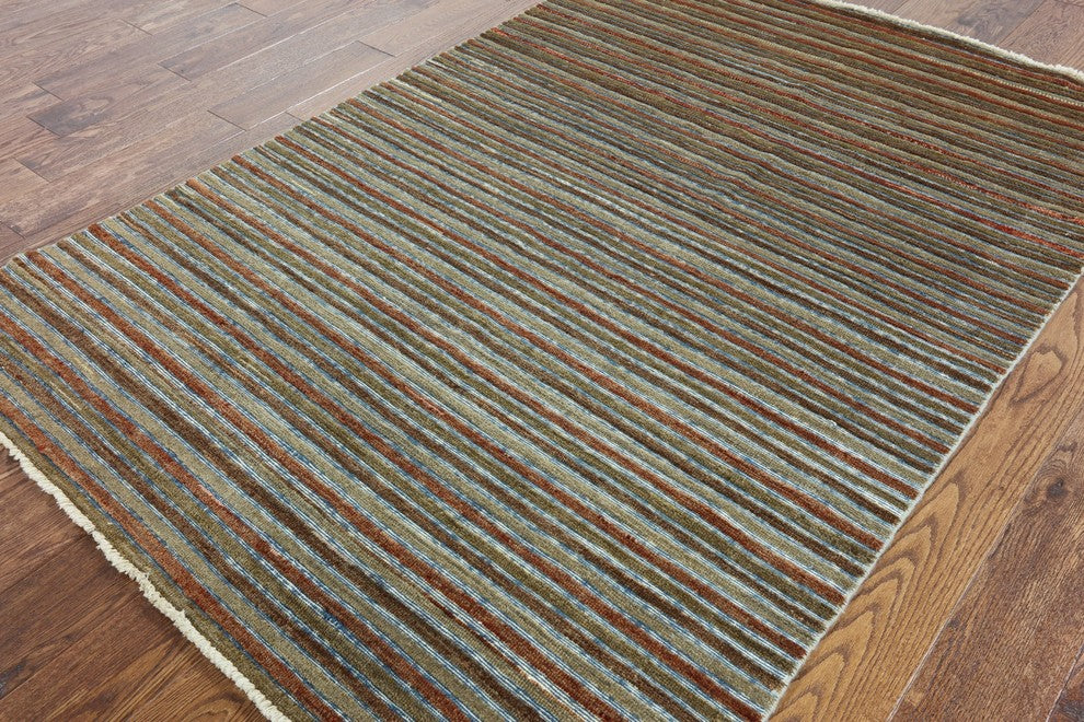 Persian Gabbeh 5'x7' Hand Knotted Oriental Area Rug, W2204