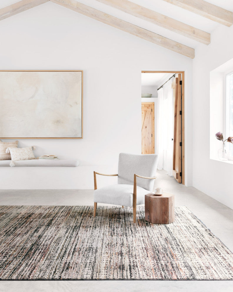 Viscose Polyester Theia Area Rug, Gray/Multi, 2'10"x12'6"