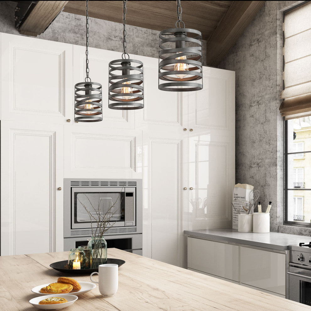 LALUZ 1-Light Pendant Lighting Iron Ceiling Hanging Lights