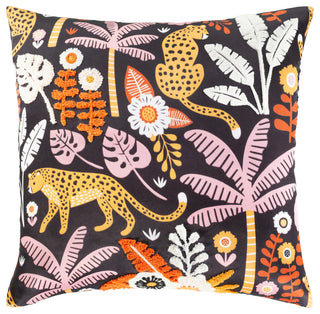 Surya Safari Sfr-003 Black Pillow Shell With Polyester Insert 18"H X 18"W