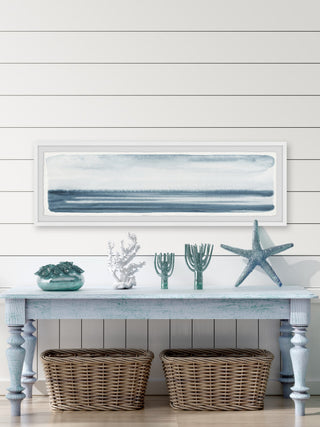 "Vague Horizon" Framed Painting Print, 30x10