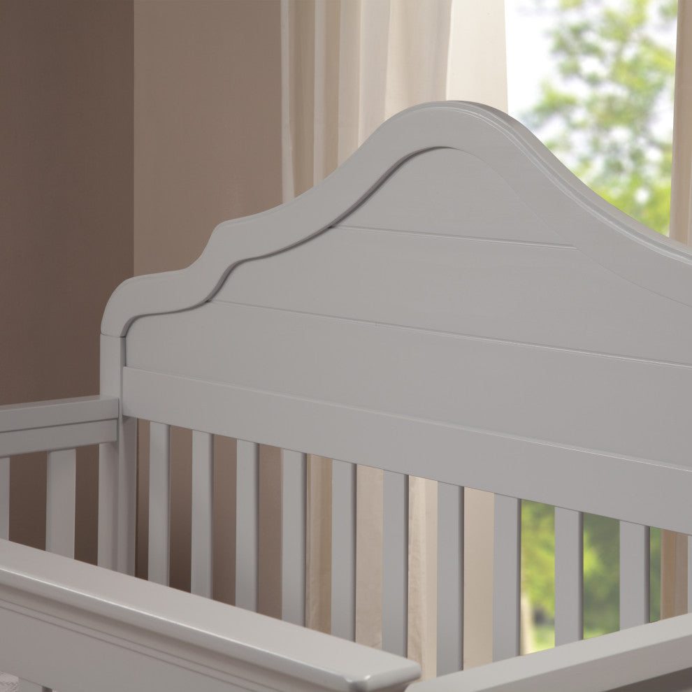 DaVinci Flora 4-In-1 Convertible Crib, Fog Gray