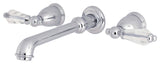 Kingston Brass Two-Handle Wall Mount Tub Faucet, Polished Chrome