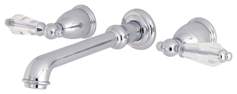 Kingston Brass Two-Handle Wall Mount Tub Faucet, Polished Chrome