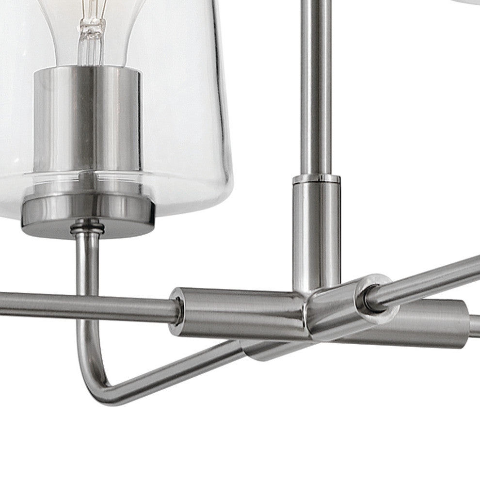 Lark Kline 9.75" Medium Single Tier Chandelier, Brushed Nickel