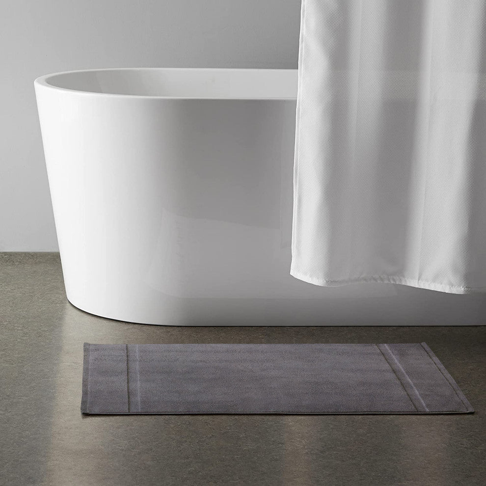 Organic Cotton Feather Touch Quick Dry 900 GSM Bath Mat, 20"X33", Sharkskin Grey