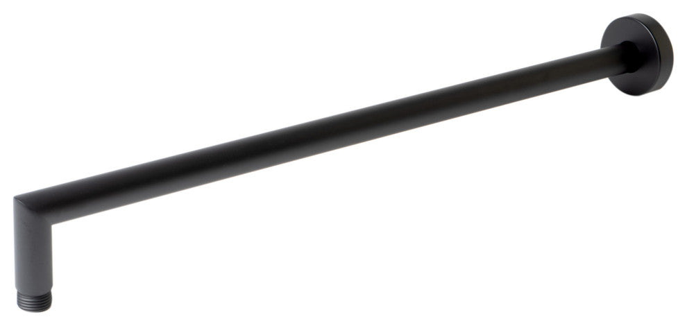Shower Arm, Black Matte, 20", Round, Wall