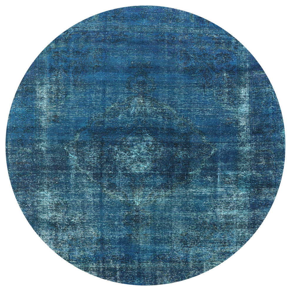 Ahgly Company Indoor Round Mid-Century Modern Area Rugs, 5' Round
