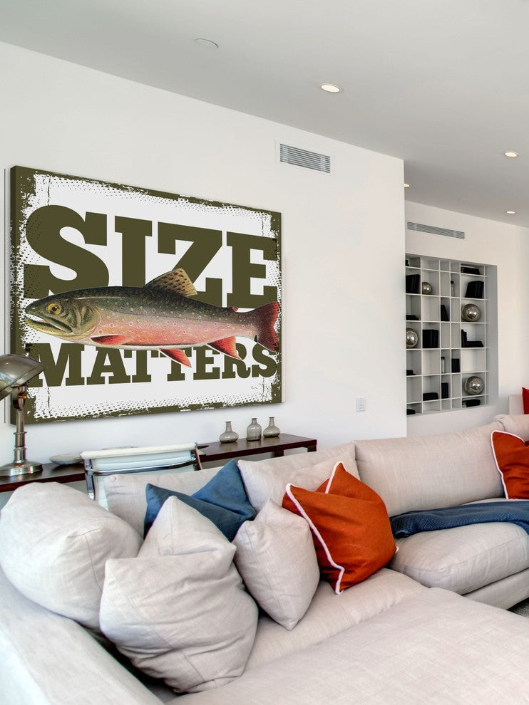 "Size Matters" Painting Print on Canvas by Saturday Evening Post