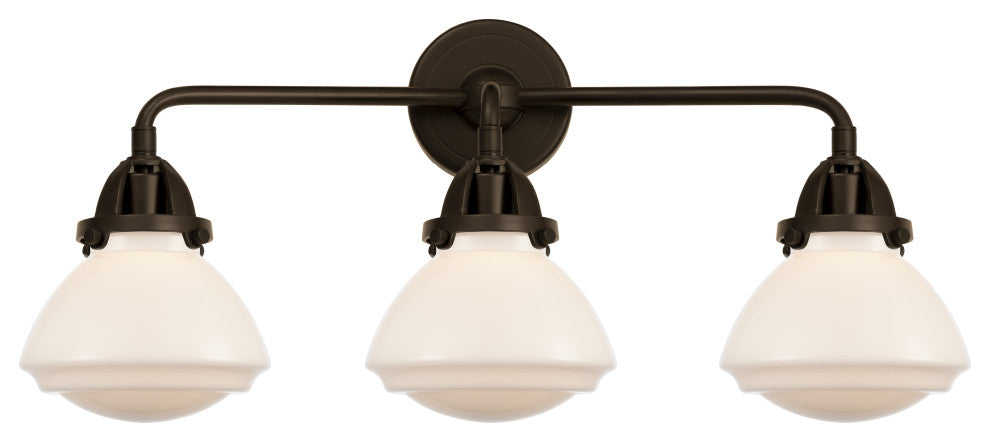 Innovations 288-3W-OB-G321 Olean 3 Light Vanity Light, Oil Rubbed Bronze
