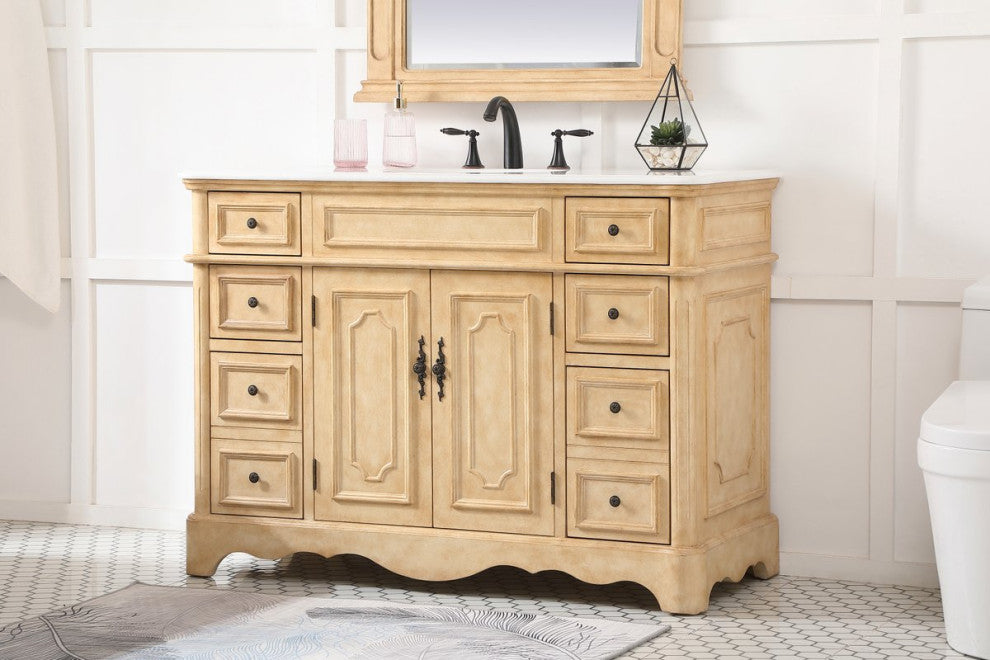 Elegant VF30448AB 48"Single Bathroom Vanity, Antique Beige