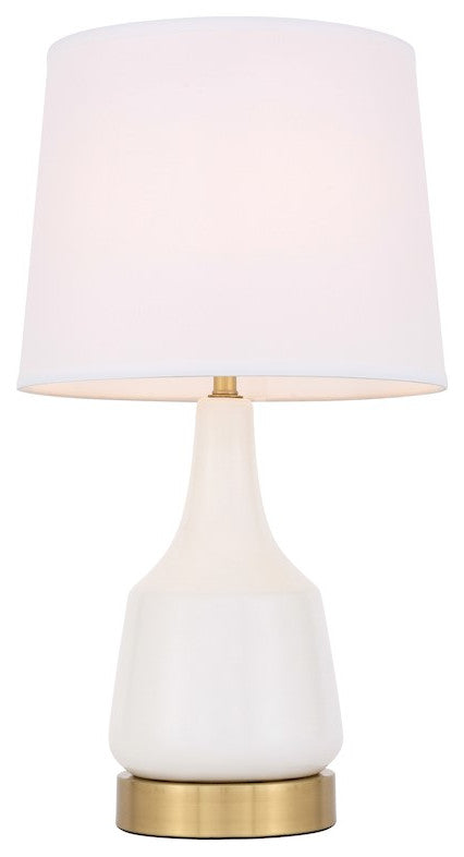 Elegant Decor Reverie 1 Light Table Lamp, White