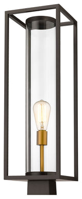 Z-Lite 584PHBS Dunbroch 26" Tall Outdoor Single Head Post Light - Deep Bronze /