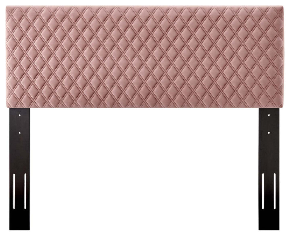 Headboard, King Size, Velvet, Pink, Modern Contemporary, Bedroom Master Suite