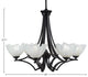 Chandeliers, 7" Gold Ice Glass