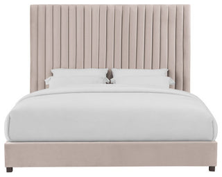 TOV Furniture Arabelle Blush Velvet Bed in King