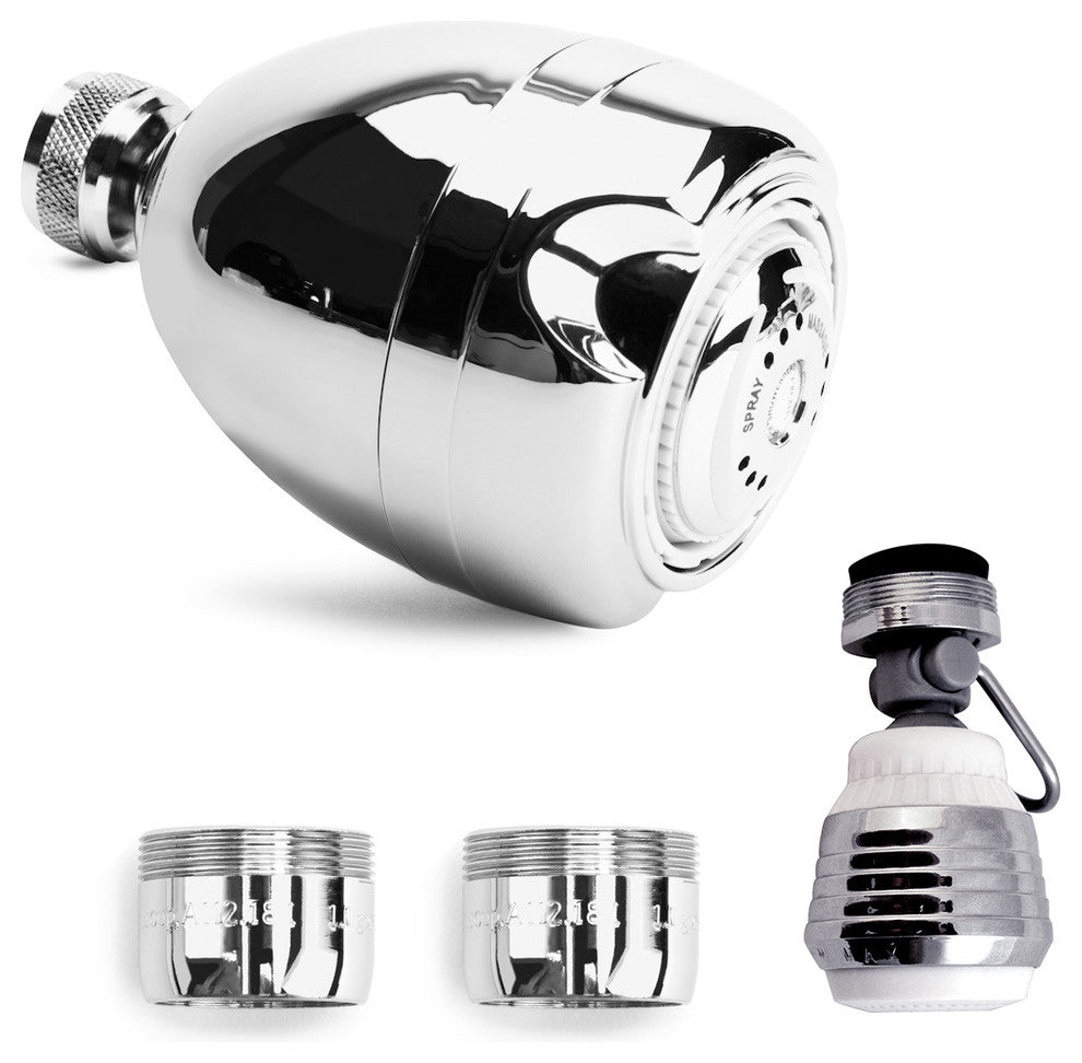 HydroSAVER Water Conservation Kit Showerhead, Kitchen Aerator, 2 Bath Aerator