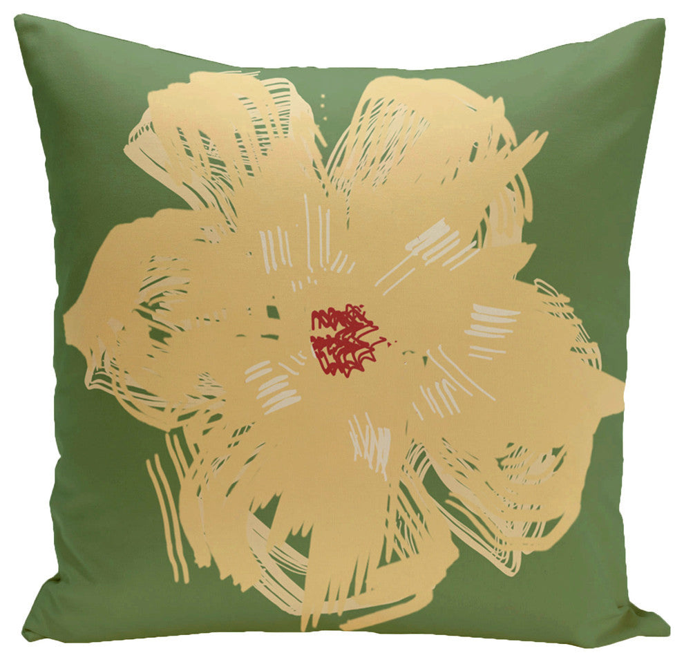 Polyester Outdoor Pillow, Floral