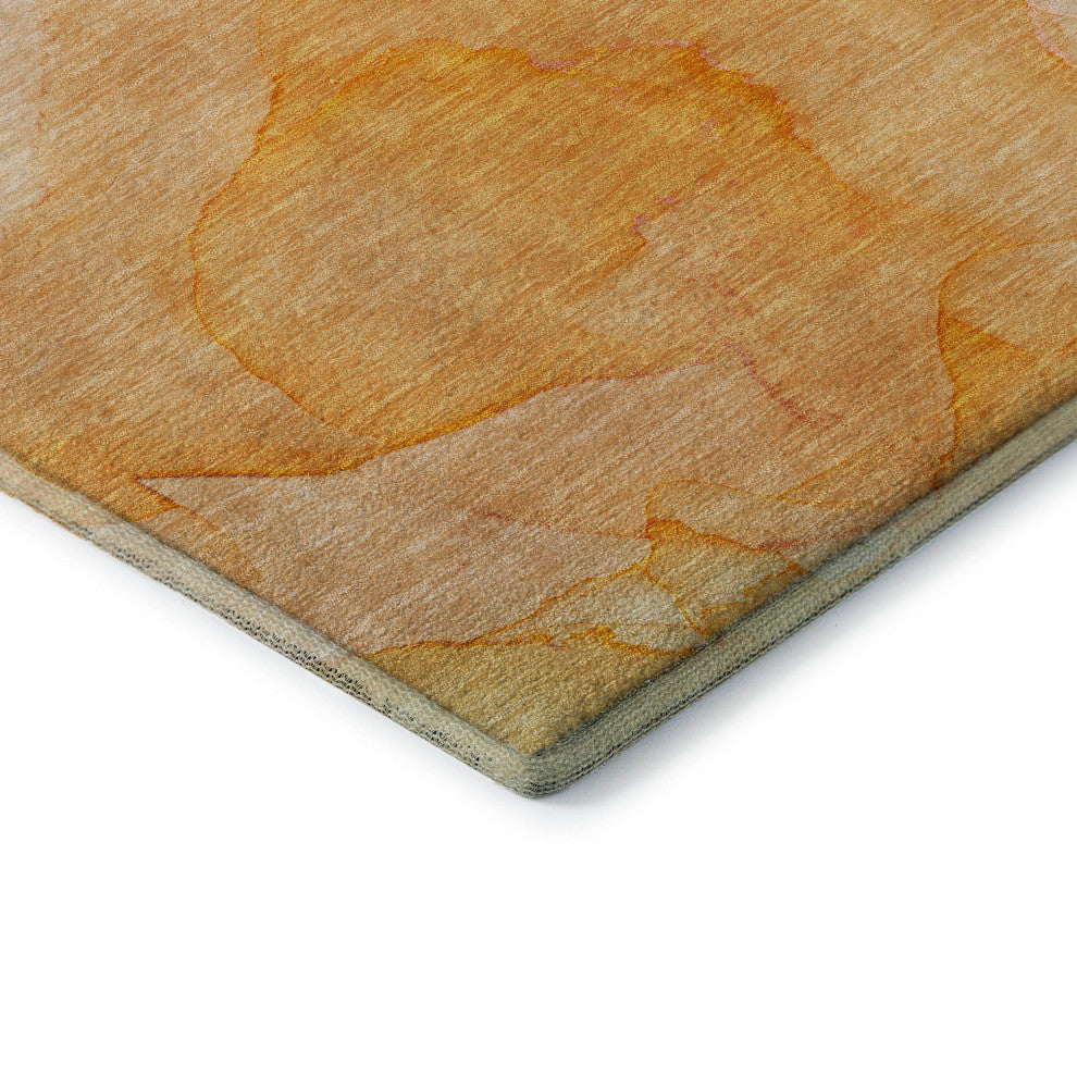 Premium Machine Washable Mayfield AMF509 Orange 3'' x 5'' Rug