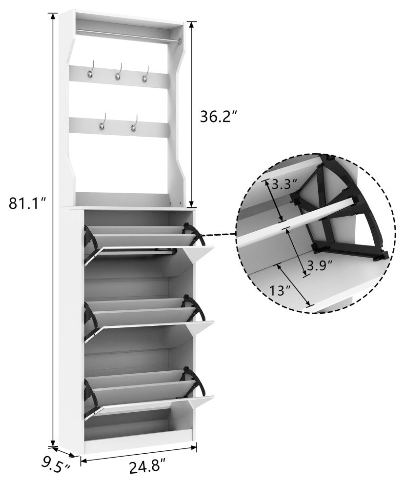 Gewnee Mirror Shoe Rack Organizer Store Ample Shoes