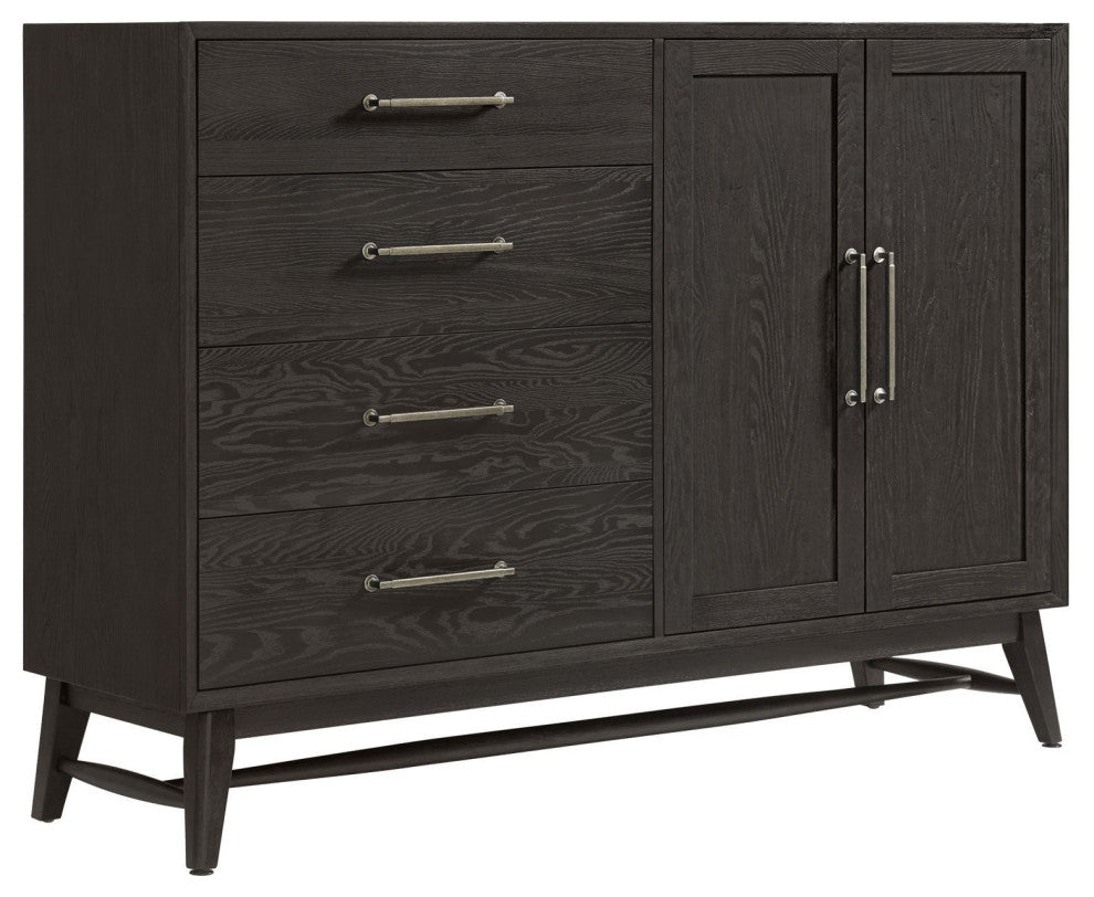 Bayside 4-Drawer Gentleman's Chest, Black