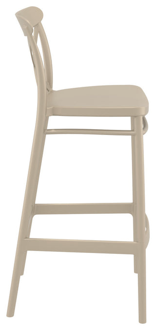 Cross Bar Stool, Set of 2, Taupe