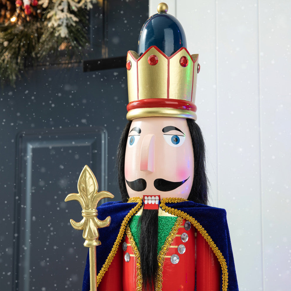 36"H Wooden Christmas King Nutcracker