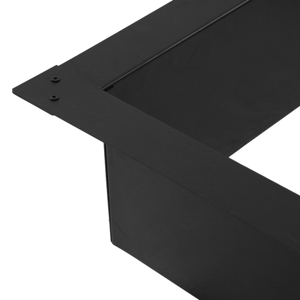 Sunnydaze Square Heavy-Duty Fire Pit Rim Liner, 36" Square Inside Dimension