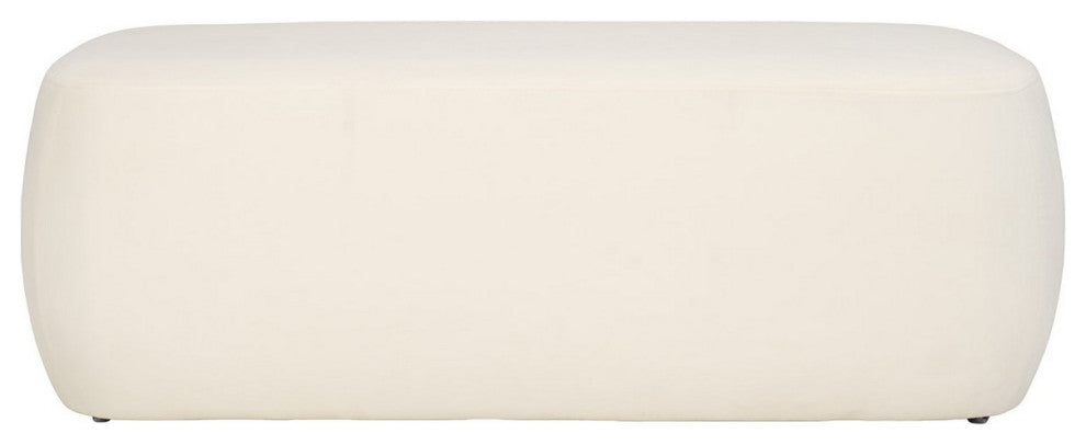 Safavieh Whitley Rectangle Ottoman, Cream