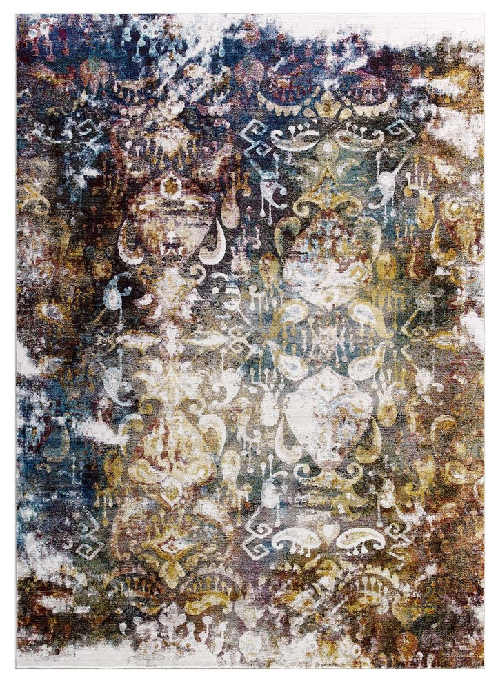 Success Jayla Transitional Distressed Vintage Floral Moroccan Trellis 5x8 Rug
