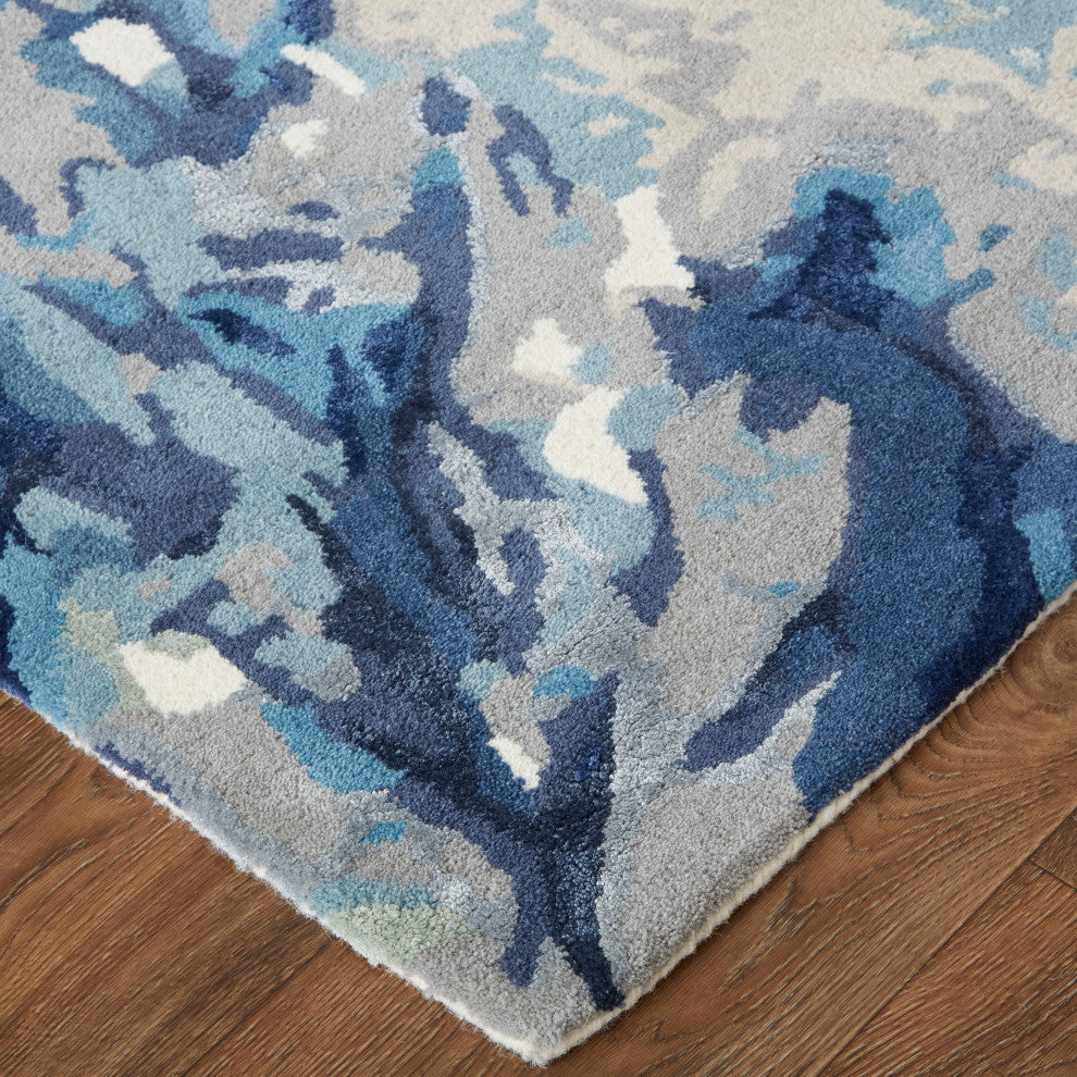 Weave & Wander Cerelia Wool Rug, Ivory/Multi, 10' x 14' Rug