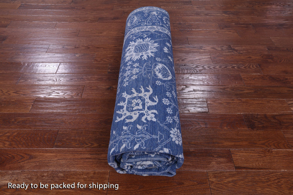 Persian Hand Knotted Wool and Silk Rug 9' 1" X 12' 2" Q12083