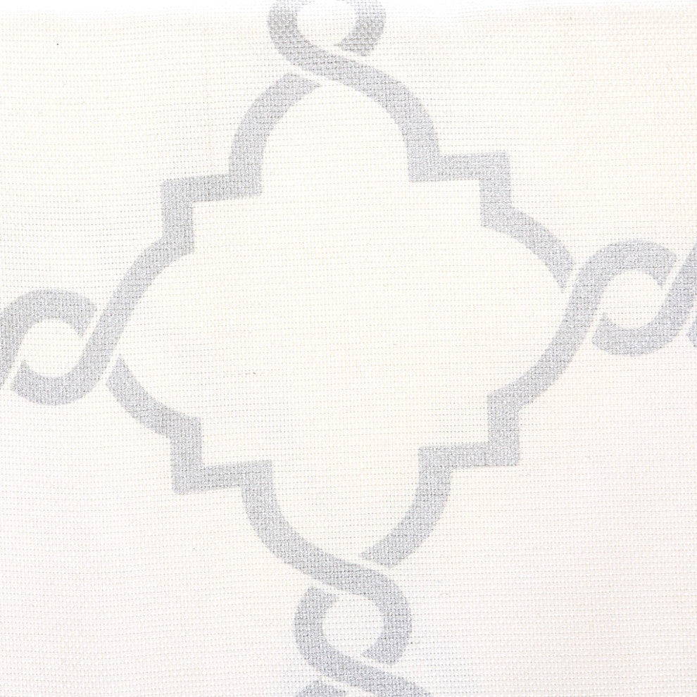 Madison Park Saratoga Fretwork Print Grommet Top Window Valance, Ivory